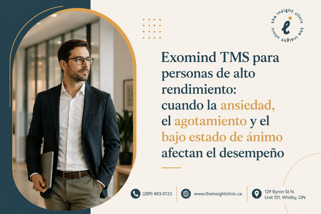 Exomind TMS para personas de alto rendimiento cuando la ansiedad, el agotamiento y el bajo estado de ánimo afectan el desempeño